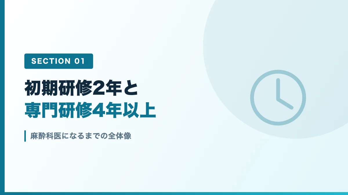 麻酔科医になるまでの全体像を表すバナー画像