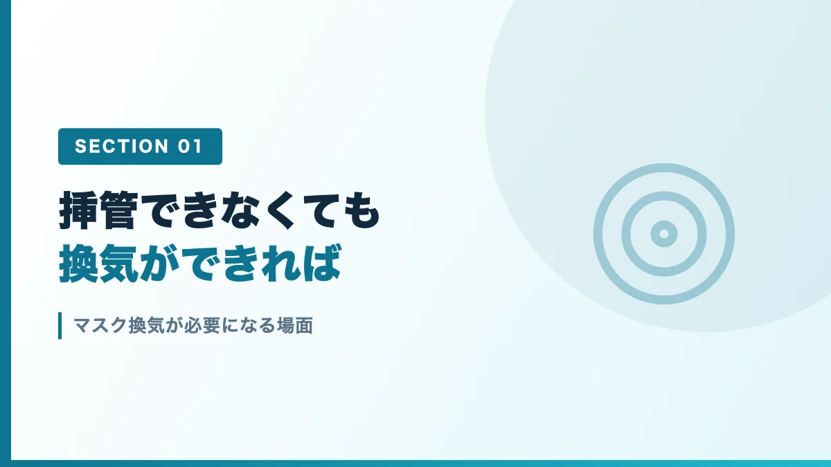 マスク換気が必要になる場面を表すバナー画像
