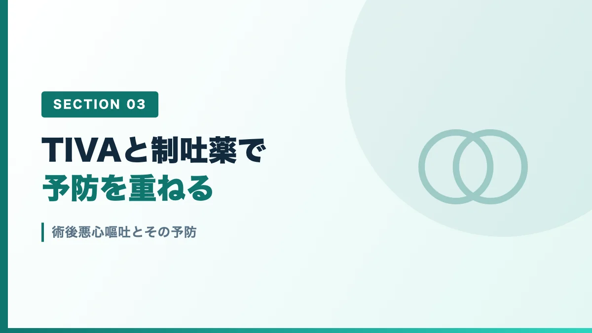 術後悪心嘔吐とその予防を表すバナー画像