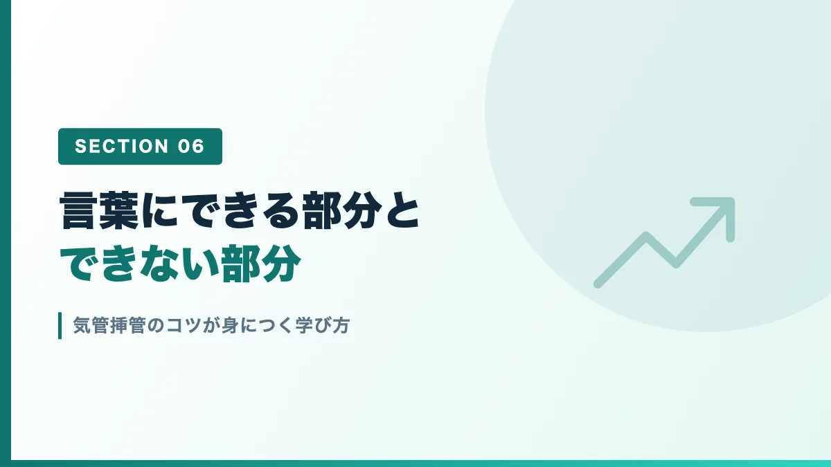 気管挿管のコツが身につく学び方を表すバナー画像