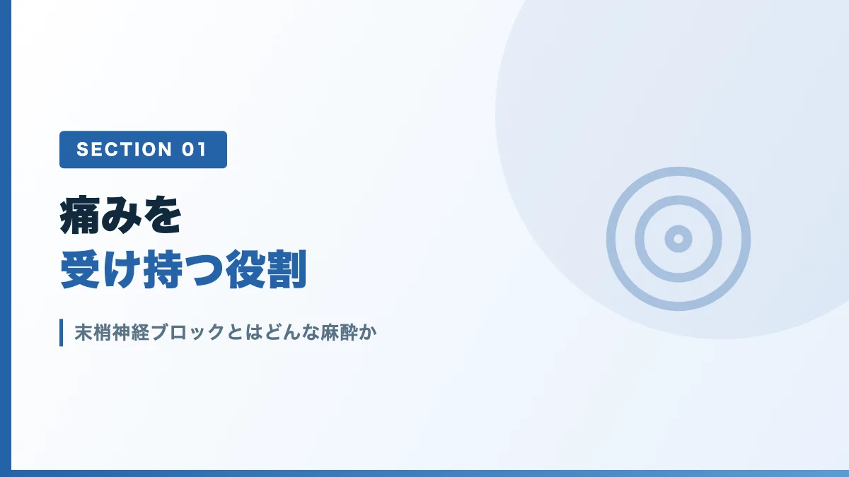 末梢神経ブロックとはどんな麻酔かを表すバナー画像