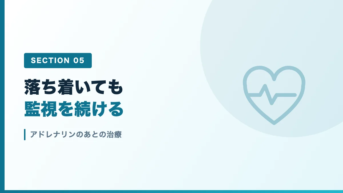 アドレナリンのあとの治療を表すバナー画像