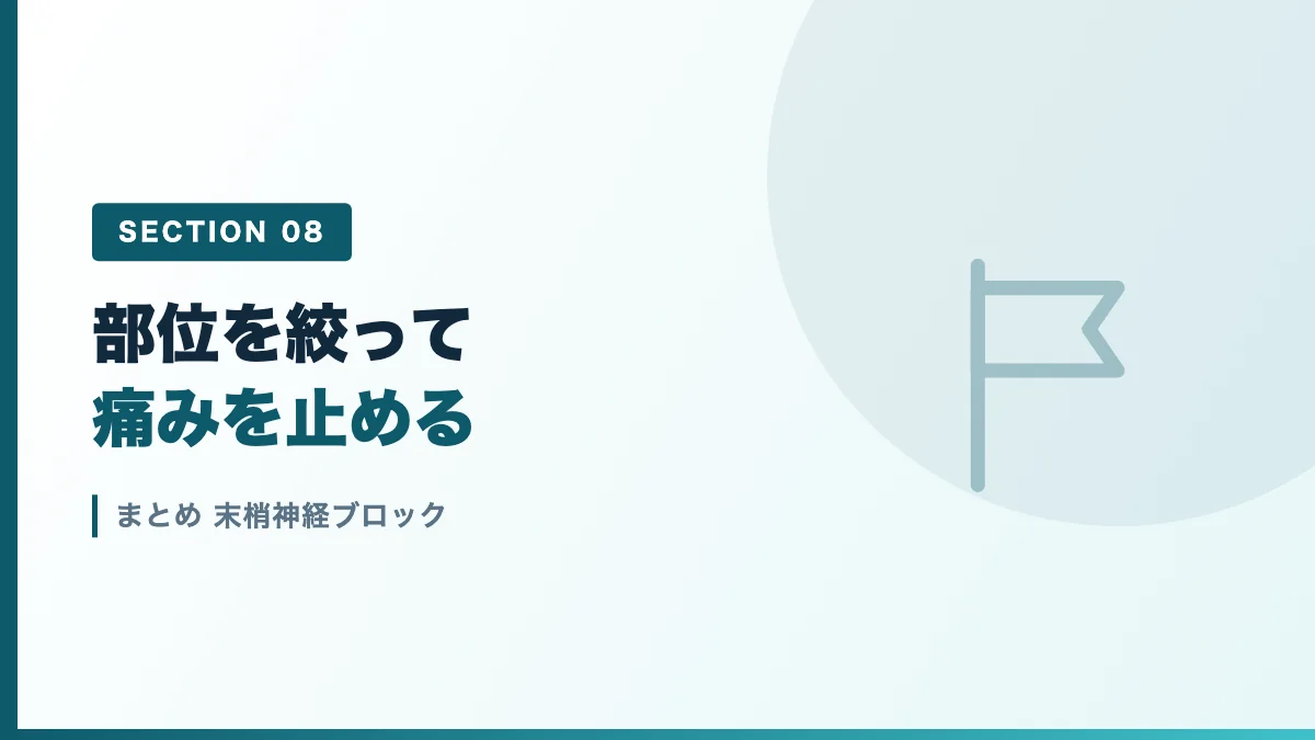 末梢神経ブロックのまとめを表すバナー画像
